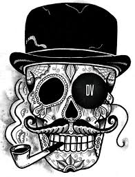 Other negative references regarding skull tattoos are about prisoners, gang members and bikers. Top Hat Skeleton Skull Tattoo Design Skull Sugar Skull Tattoos