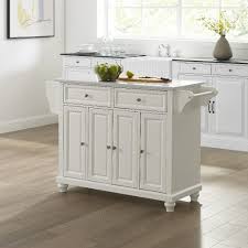 Crosley furniture kitchen islands : Cambridge Granite Top Full Size Kitchen Island Cart In White Crosley Kf30005dwh
