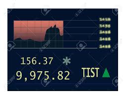 Stock Real Time Quotes Chart At The Stock Exchange With Green
