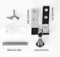 Universal Toilet Seat Hinges, Chrome-Plated Metal Hinges, Toilet Seat Bolts  Screws Nuts, Solid and Sturdy Toilet Seat Fittings, Easy Installation, 1 ...