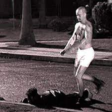 A curb stomp, also called curbing, curb checking, curb painting, or making someone bite the curb is a form of assault in which a victim's mouth is forcefully placed on a curb and then stomped from behind, causing severe injuries and sometimes death. Curb Stomping Curbstomping American History X Gif On Gifer By Tygradi