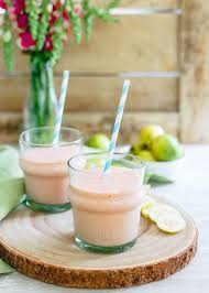 This Simple Guava Pineapple Smoothie Is Made With Light Coconut Milk And A Few Frozen Strawberries Fo Dairy Free Smoothies Guava Recipes Smoothie Guava Recipes