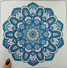 Are you excited about creating your own mandala designs? Mandala Blue Tones Colored Finished Mandala Coloring Mandala Coloring Pages Printable Mandala Coloring Pages