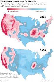 Almost Half Of Americans Live In Places That Could Be Struck By Damaging Earthquakes Earthquake Us Map Map