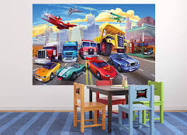 Authorized dealer · best in quality brands · expert customer service Kid S Room Nursery Photo Wallpaper Racing Cars Picture Decoration Airplane Firefighters Vehicle Cabrio Comic Style Adventure Image Decor Wall Mural 82 7x55 1in 210x140cm Amazon Com