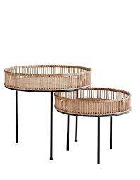 Rattan And Metal Side Table Metal Side Table Side Table Decor Rattan Coffee Table