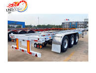 3 Axle 50 Ton Flatbed Semi Trailer with 20ft to 53ft Gooseneck Container  Chassis Flat Bed Truck Trailer