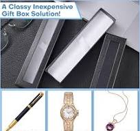 Amazon.com: 12PCS Empty Pen Gift Boxes with Clear Lid, Black Cardboard  Ballpoin Fountain Pen Disaplay Case with Cushion, Jewelry Pen Empty Case ...