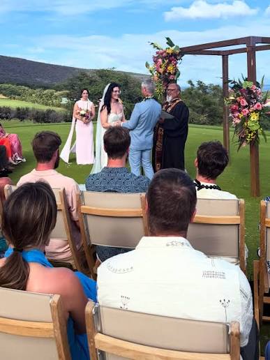 The incomparable and badass @kennedynation tied the knot last week, in  paradise. She officiated our wedding in 2019, so when she asked me to give  a toast 🥂 at her celebration, I