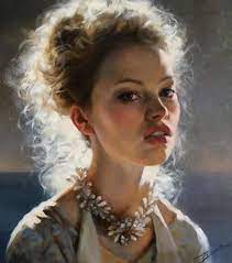 Reflections By Gianni Strino Oil Painting Portrait Woman Oil Painting Portrait Oil Painting Woman