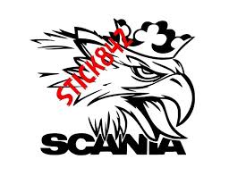 Scania Griffon 2 Papier Transfert Rouge Magenta Couleurs Noires