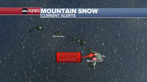 Shay murphy photography / getty images it seems that every time a big snowstorm is in the forecas. Blizzard Warning Issued For Hawaii With At Least 12 Inches Of Snow Forecast Abc News