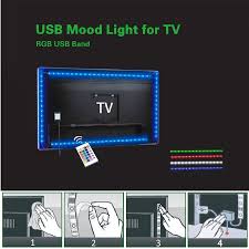 Led Tv Backlight 2x50cm 2x100cm Usb Rgb Led Strip Light Multicolor Tv Mood Ambient Lighting Tape Kit For Pc Hdtv Monitor Usb Rgb Led Light Tapeusb Rgb Aliexpress