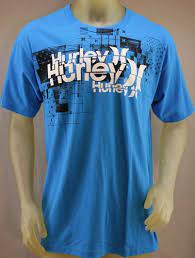 Hurley Blue T Shirt With Black White Logo Mens Fashion Sweaters Cocktail Attire Men Mens Tshirts
