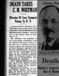Obituary for Clarence Morton Whitman (Aged 59)