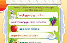 Kartu analisis alfabet dengan gambar yang. Menulis Dan Membaca Ebook Anak