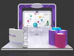 Exhibition Booth 3d Model 5x4 Mtr In 2020 Exhibition Stall Exhibition Booth Design Exhibition Booth