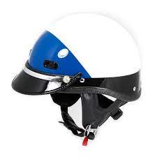 This Blue And White Helmet Looks Like It Would Be Really Useful It D Be Important For Motorcycle Police Officers To Use Helmet Law Enforcement Riding Helmets