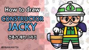 Skins change the appearance of a brawler, and in some cases the animation of a brawlers' attacks. How To Draw Constructor Jacky Brawl Stars New Skin Youtube