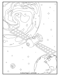 Fans of the secret space will particularly enjoy the coloring pages with printable pictures of the satellite. Coloring Page Satellite Space Free Coloring Pages
