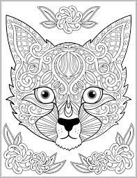 Here we are providing fox coloring pages for adults. Pin By MÂªjose Vila On Coloring Cat Animal Coloring Pages Pattern Coloring Pages Cat Coloring Page