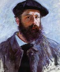 Self Portrait with beret" 1886. By Claude Monet.