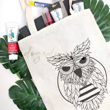 Cara mewarnai burung anti luntur. Diy Tas Tote Bag Painting Set Burung Hantu Shopee Indonesia