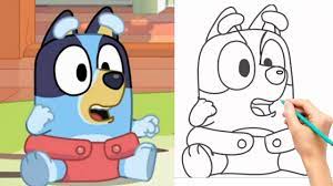 Bluey Baby Race Episode Learn To Draw Cute Baby Bluey Season 2 Disney Jr Bluey How To Diy Youtube