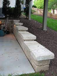 Step down retaining wall ideas. Pin On Backyard