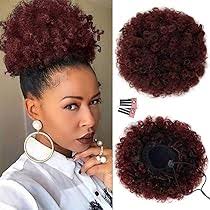 Amazon.com : CECINILL Afro Puff kinky curly Drawstring Ponytail Extension  for Black Women Synthetic Short Afro Kinkys Curly Afro Bun Extension  Hairpieces Updo Hair Extensions with Two Clips(TBUG#) : Beauty & Personal