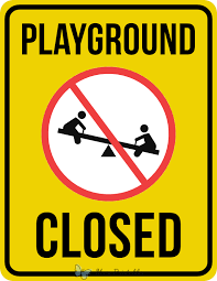 Printable Playground Closed Sign