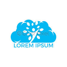 Früher war es üblich, ihn per hand anzufertigen. Menschliche Wolke Baum Logo Design Stock Vektorgrafi Crushpixel