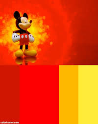 Magical Mickey Mouse Color Scheme From Colorhunter Com Mouse Color Disney Colors Color Palette