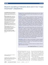 When the pharmacy gets a magic mouthwash prescription, the pharmacist custom makes each one from scratch (compounds) according to the prescribing provider's instructions or. Pdf Beyond Use Dating Of Lidocaine Alone And In Two Magic Mouthwash Preparations