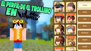 Como Hacer La Skin De El Trollino En Mini World Youtube Mini juego de minecraft murder mystery con mikecrack y timba en servidor no premium 1.8.9 video de minecraft en el que trollino, timba y mikecrack son encogidos y acaban cayendo en un inodoro gigante reto de la casa de lava vs tsunami de agua en minecraft con mikecrack, timba y trollino. skin de el trollino en mini world