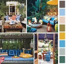 Courtyard And Balcony Ideas For Adaptation Bohemian Palette1 By Coco Kelly Creative Commons Some Rights Patio Color Schemes Colorful Patio Outdoor Rooms
