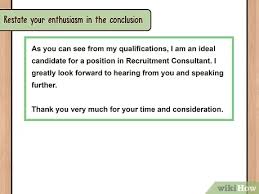 When you construct a c. How To Write A Cover Letter For A Recruitment Consultant 14 Steps