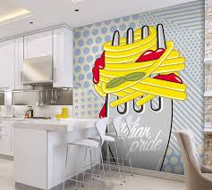 I bordi dello sfondo ti permettono di elevare rapidamente il tuo spazio e possono essere uno dei modi più veloci e convenienti per rinnovare l'aspetto della tua casa.</li> <li>decora la tua cucina con questa deliziosa collezione di carta da parati, e portare un look fresco a casa tua. Cibo Carta Da Parati Pop Art