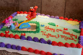 Birthday Cake Rice Krispie Treats Walmart Elmo Abby Birthday Party Cake From Walmart Told Them What Colors I Was Having And Tha Elmo Birthday Cake Mickey Mouse Birthday Cake Walmart Birthday Cakes