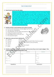 Each historical passage has themes and language appropriate for beginning readers, followed by questions asking the students to recall information that. The Stone Soup Esl Worksheet By Snowwhite457