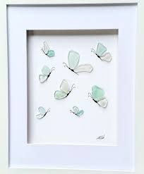 Schmetterlingsliebe Seaglassartist Seaglassart Buttetflies Butterflylove Ma Glassartjewel Sea Glass Art Projects Glass Art Pictures Sea Glass Crafts