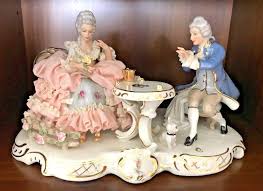 Antique sitzendorf dresden lace porcelain figurine. Dresden Germany Lace Porcelain Composition Capodimonte Figurine Dice Play Antique Price Guide Deta Dresden Dolls Hummel Figurines Antiques Dresden Porcelain