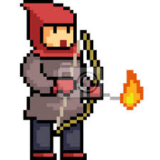 Find & download free graphic resources for pixel art. Vector Pixel Art Archer Fire Leinwandbilder Bilder Krieger Brennen Hot Myloview De