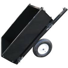Remorque Basculante A Timon Montage Rapide Pour Tracteur Tondeuse Auto Portee 250kg Prodealcenter
