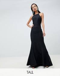 Jarlo Tall Open Button Back Fishtail Maxi Dress Hem In Black Asos In 2020 Fishtail Maxi Dress Embellished Maxi Dress Maxi Dress Prom
