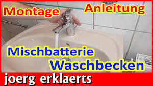 Prinzipiell kann man auch lichtschalter oder steckdosen selbst wechseln aber auch das in in deutschland nur handwerksbetrieben gestattet. Waschbecken Mischbatterie Montieren Austauschen Waschtisch Montage Wasserhahn Tutorial No 312 Youtube