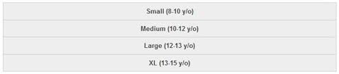 Footjoy Junior Golf Apparel Size Chart