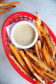 Cut sweet potato fries into 1/4 in pieces (see photos for guidance). Baked Sweet Potato Fries With Honey Mustard Lexi S Clean Kitchen