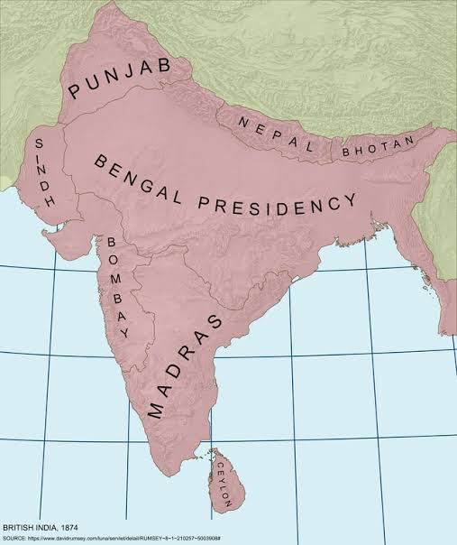 Provinces of British India, 1874 [OC] [2353x2803] : r/MapPorn