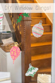 Yes, you read that right, you can also make window clings out of fabric paint. Diy Christmas Ornament Window Clings Practically Functional